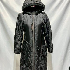 NWT PLANETE INTERDITE PARIS Long Puffer Down Coat Jacket Size 2 - Medium/Large